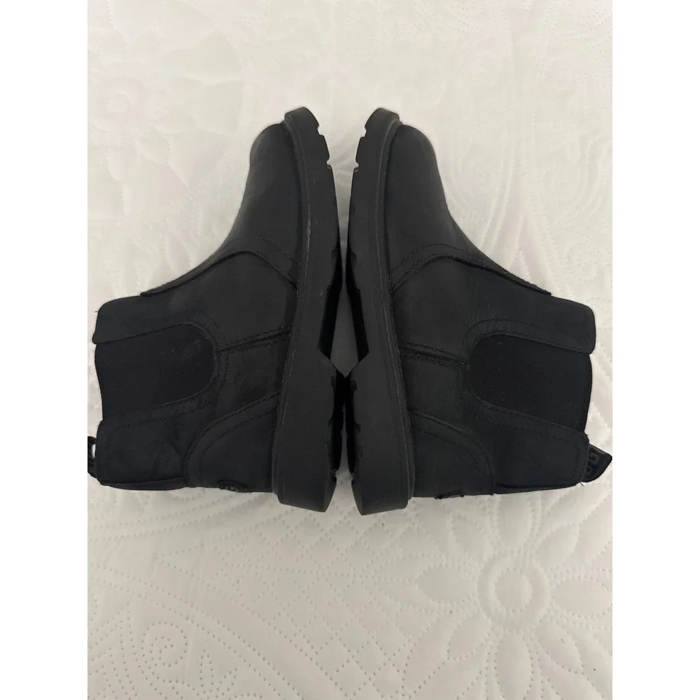 UGG Bolden Black Leather Waterproof Chelsea Boots Toddler Size 12
